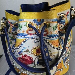 Dolce & Gabbana Multicolor Floral Bucket Bag